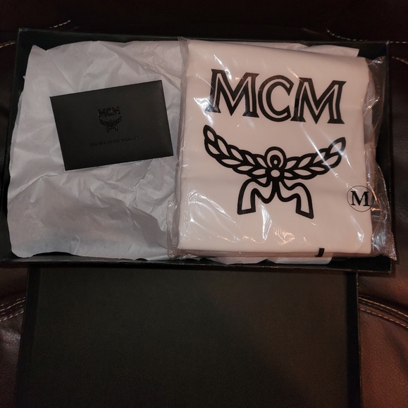 MCM Womens Vintage Blue Monogram Slides - Picture 16 of 16